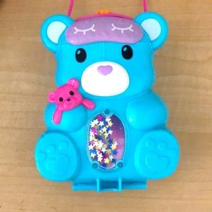 Polly Pocket 2-in-1 Teddy Bear Purse Travel Toy.